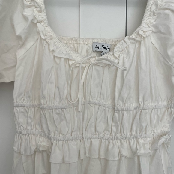 En Saison Cream Drawstring Waist Skirt - Picture 3 of 5